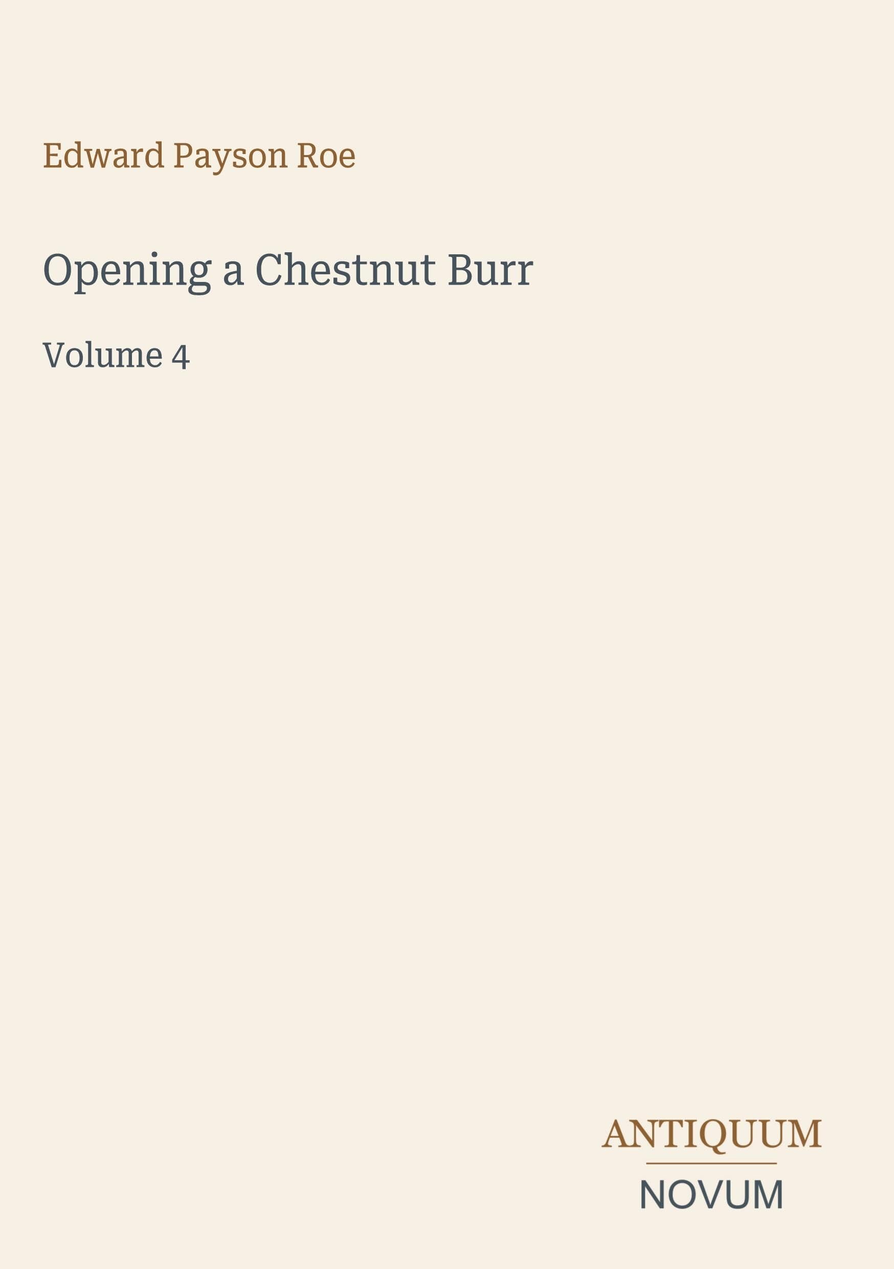 Opening a Chestnut Burr