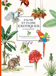 Faune et flore exotiques à colorier : 40 planches détachables à colorier ou à peindre