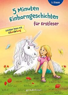 5 Minuten Einhorngeschichten für Erstleser, 2. Klasse - Leichter lesen mit Silbenfärbung: Erstlesebuch mit farbiger Silbentrennung ab 7 Jahren