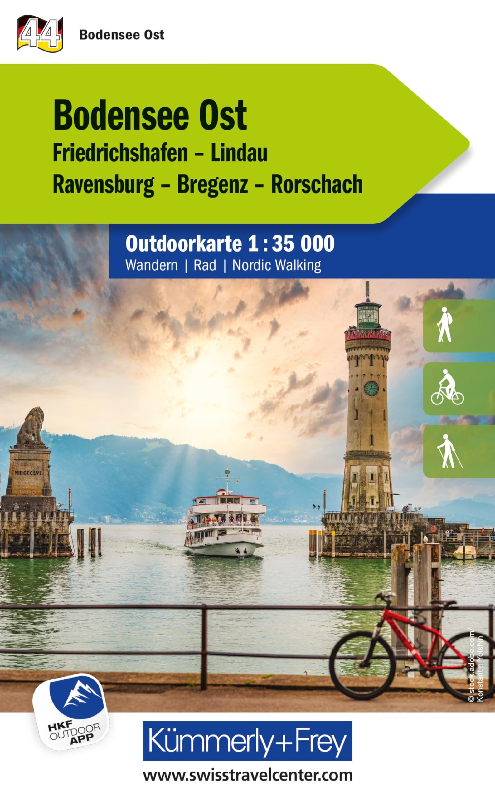 Kümmerly+Frey Outdoorkarte Deutschland 44 Bodensee Ost 1:35.000: Mit Friedrichshafen, Lindau, Ravensburg, Bregenz und Rorschach. Touren für Wanderer, Biker und mehr! Free Download