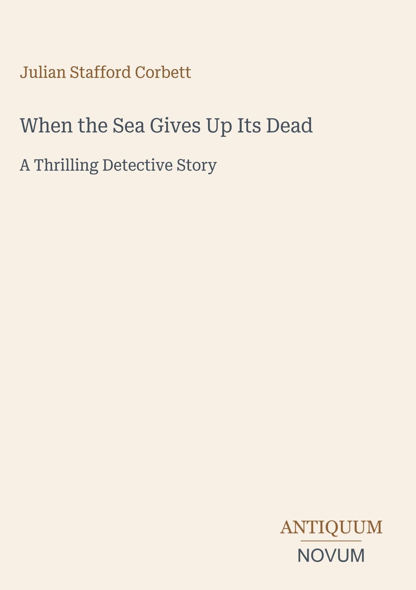 When the Sea Gives Up Its Dead