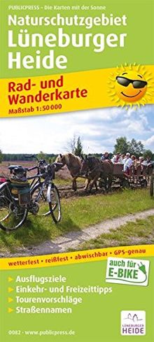 Naturschutzgebiet Lüneburger Heide: Rad- und Wanderkarte mit Ausflugszielen, Einkehr- & Freizeittipps, wetterfest, reissfest, abwischbar, GPS-genau. 1:50000 (Rad- und Wanderkarte / RuWK)