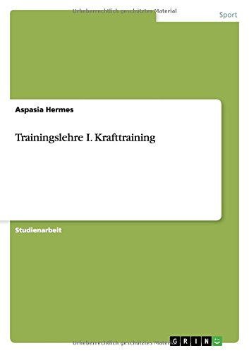 Trainingslehre I. Krafttraining