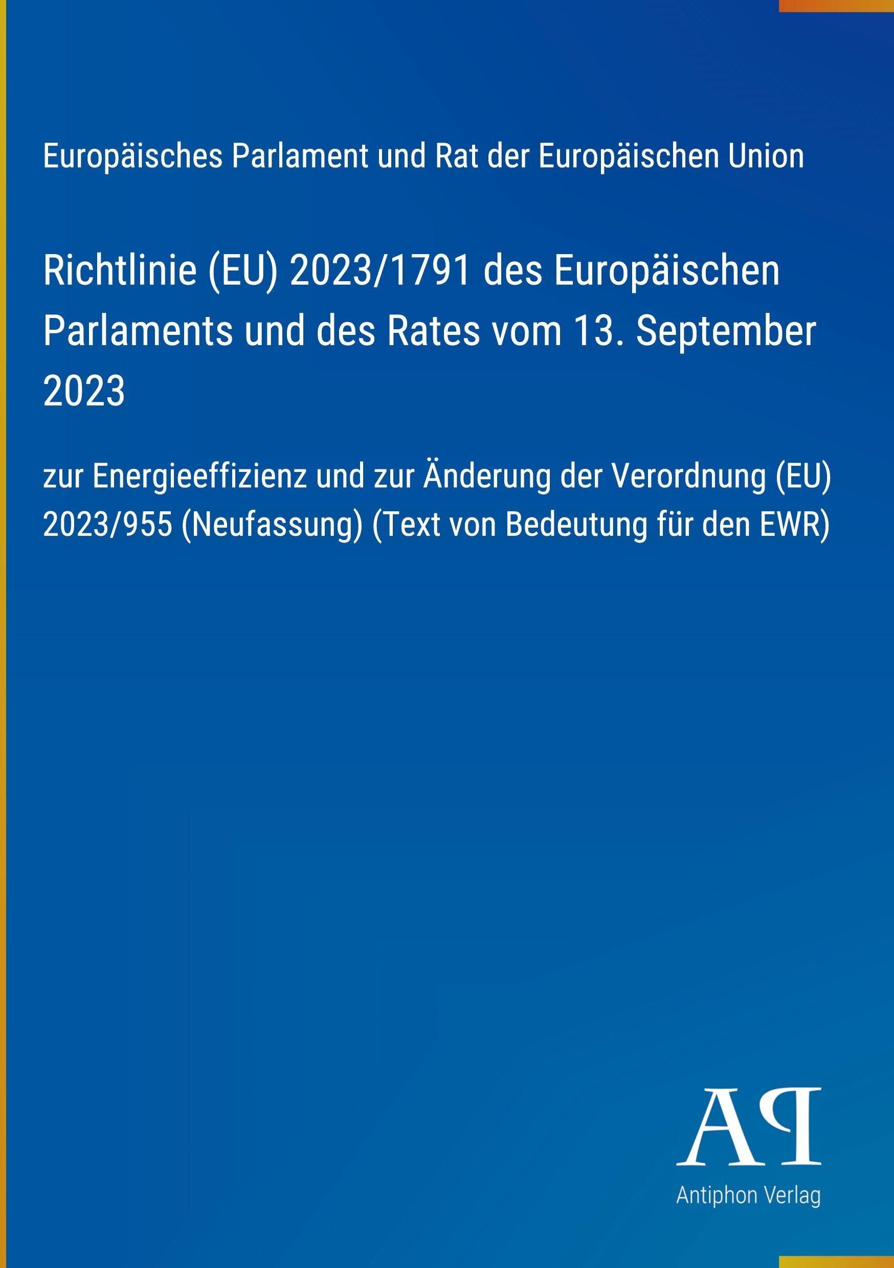 Richtlinie (EU) 2023/1791 des Europäischen Parlaments und des Rates vom 13. September 2023