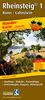 Wanderkarte Rheinsteig 1: Bonn - Lahnstein: mit Ausflugszielen, Einkehr- & Freizeittipps, wetterfest, reissfest, abwischbar, GPS-genau. 1:25000
