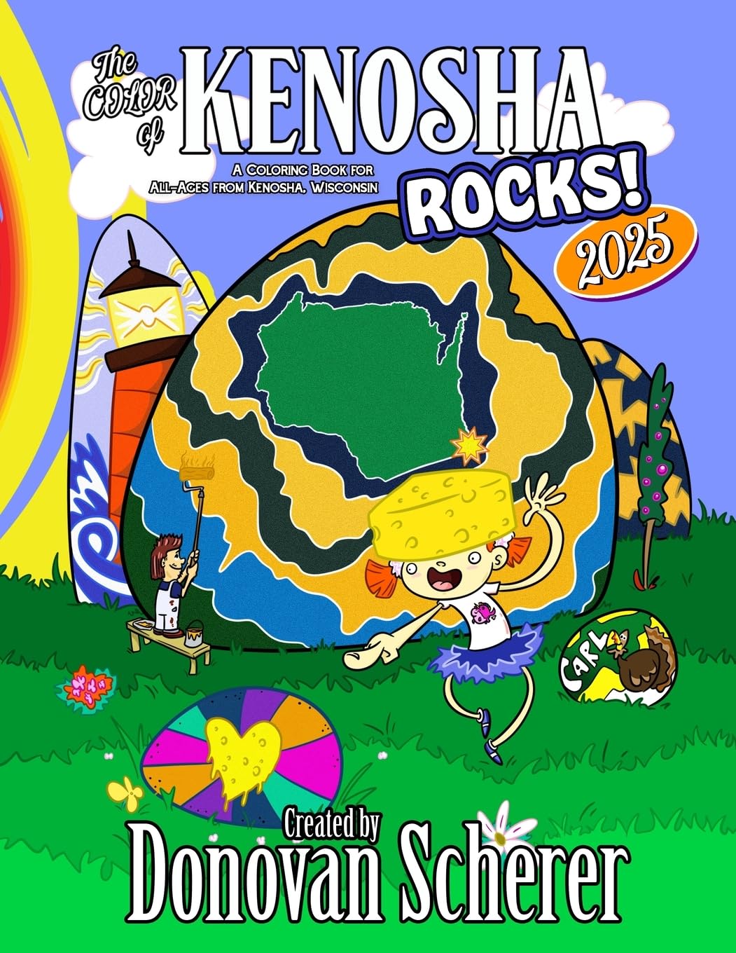 The Color of Kenosha Rocks 2025: A Coloring Book for All-Ages from Kenosha, Wisconsin