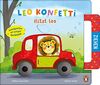 Leo Konfetti flitzt los: Ein Fahrzeug-Pappbilderbuch für Kinder ab 2 mit Auszugsseiten und lustigem Geräusch (Die Leo-Konfetti-Reihe, Band 1)