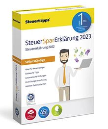 Bild von SteuerSparErklärung für Selbstständige 2023, Schritt-für-Schritt Steuersoftware für die Steuererklärung 2022, CD-Version für Windows 8, 10 und 11