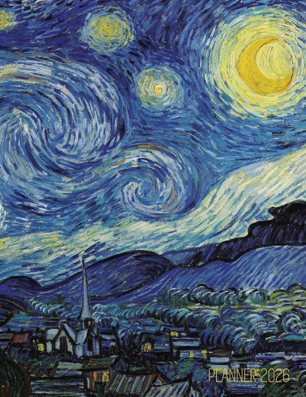 Vincent van Gogh Planner 2026: Starry Night Planner Organizer | January-December (12 Months) | Post-Impressionism Art