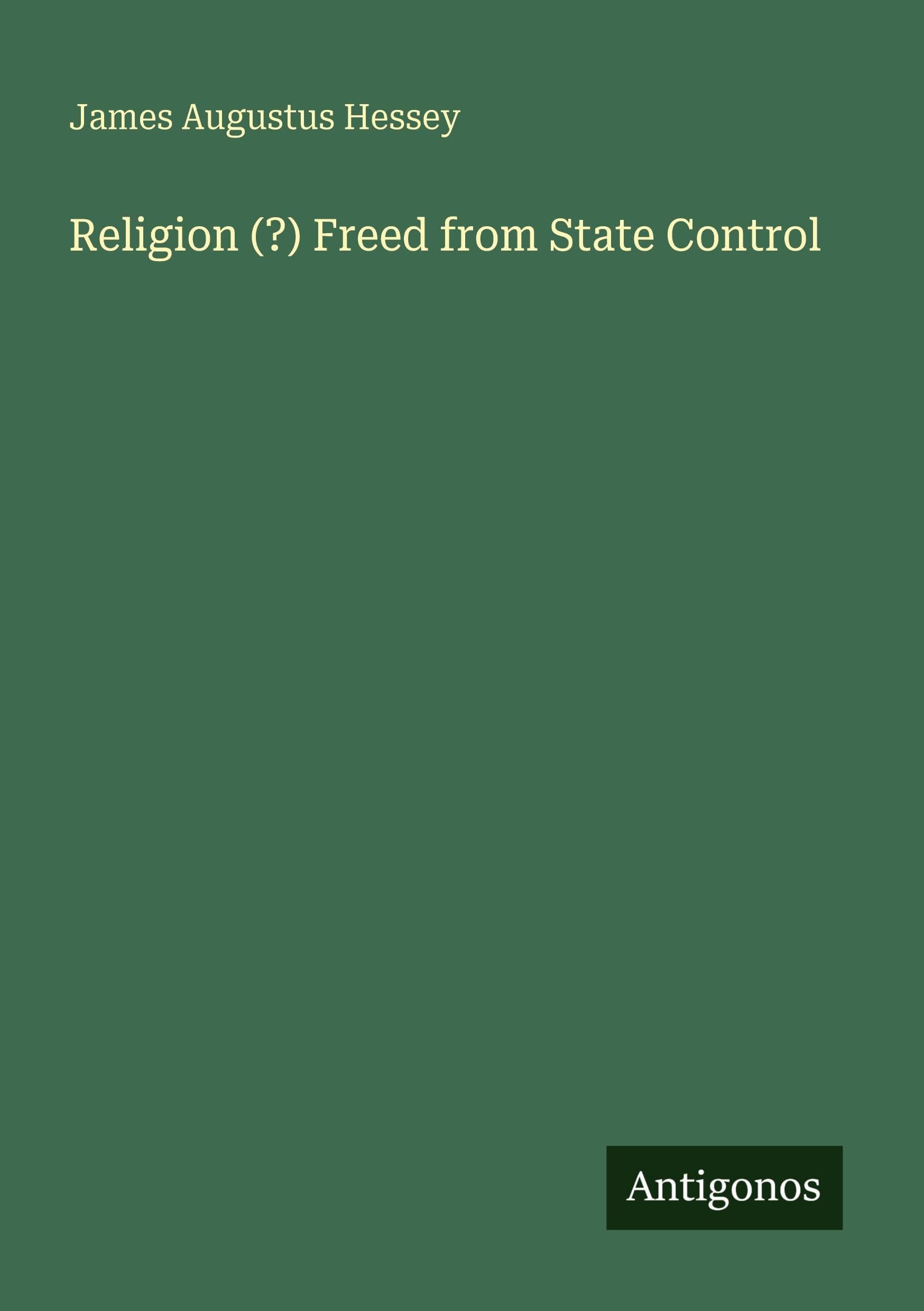 Religion (?) Freed from State Control