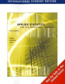 Applied Statistics for the Behavioral Sciences, International Edition von Hinkle, Dennis E., Wiersma, William  | Buch | Zustand gut