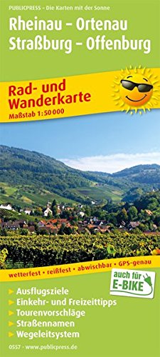 Rheinau - Ortenau - Straßburg - Offenburg: Rad- und Wanderkarte mit Ausflugszielen, Einkehr- & Freizeittipps und Nebenkarte Straßburg, wetterfest. 1:50000 (Rad- und Wanderkarte/RuWK)