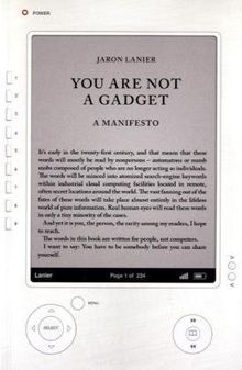 You Are Not A Gadget: A Manifesto