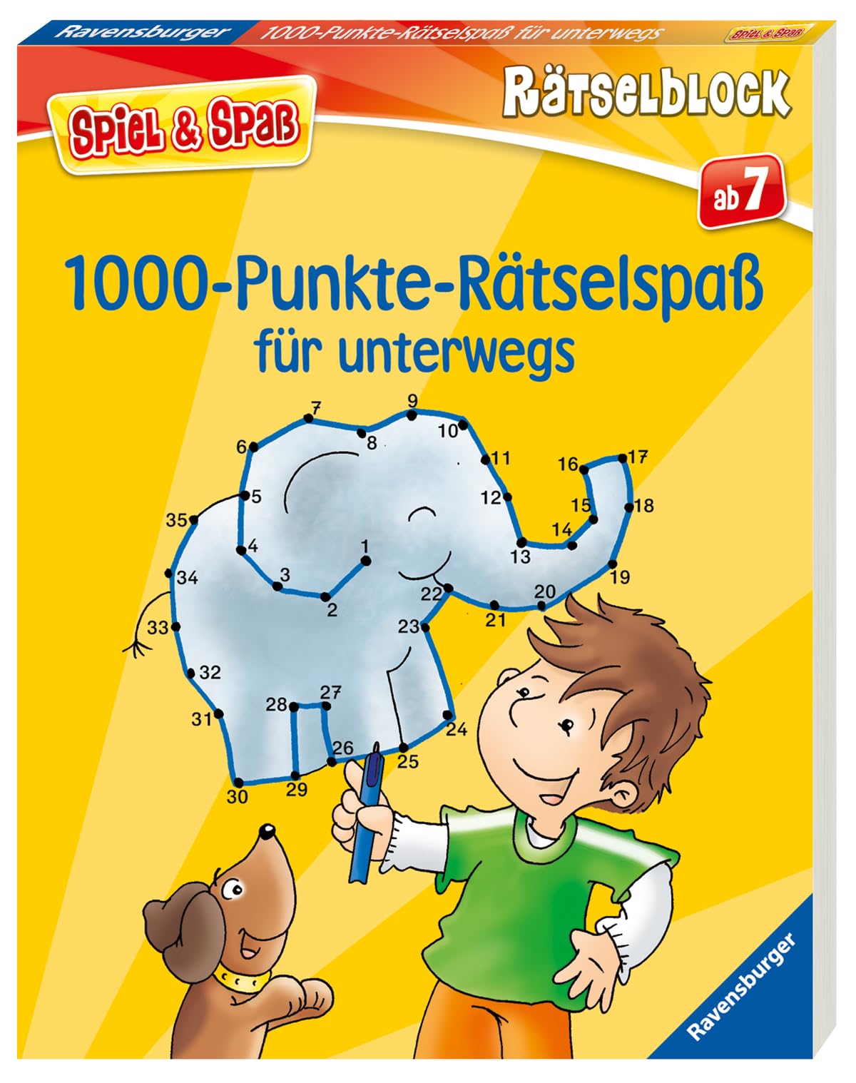 1000-Punkte-Rätselspaß für unterwegs - Rätselbuch ab 7 Jahre, Reisespiele für Kinder (Spiel & Spaß - Rätselblock)