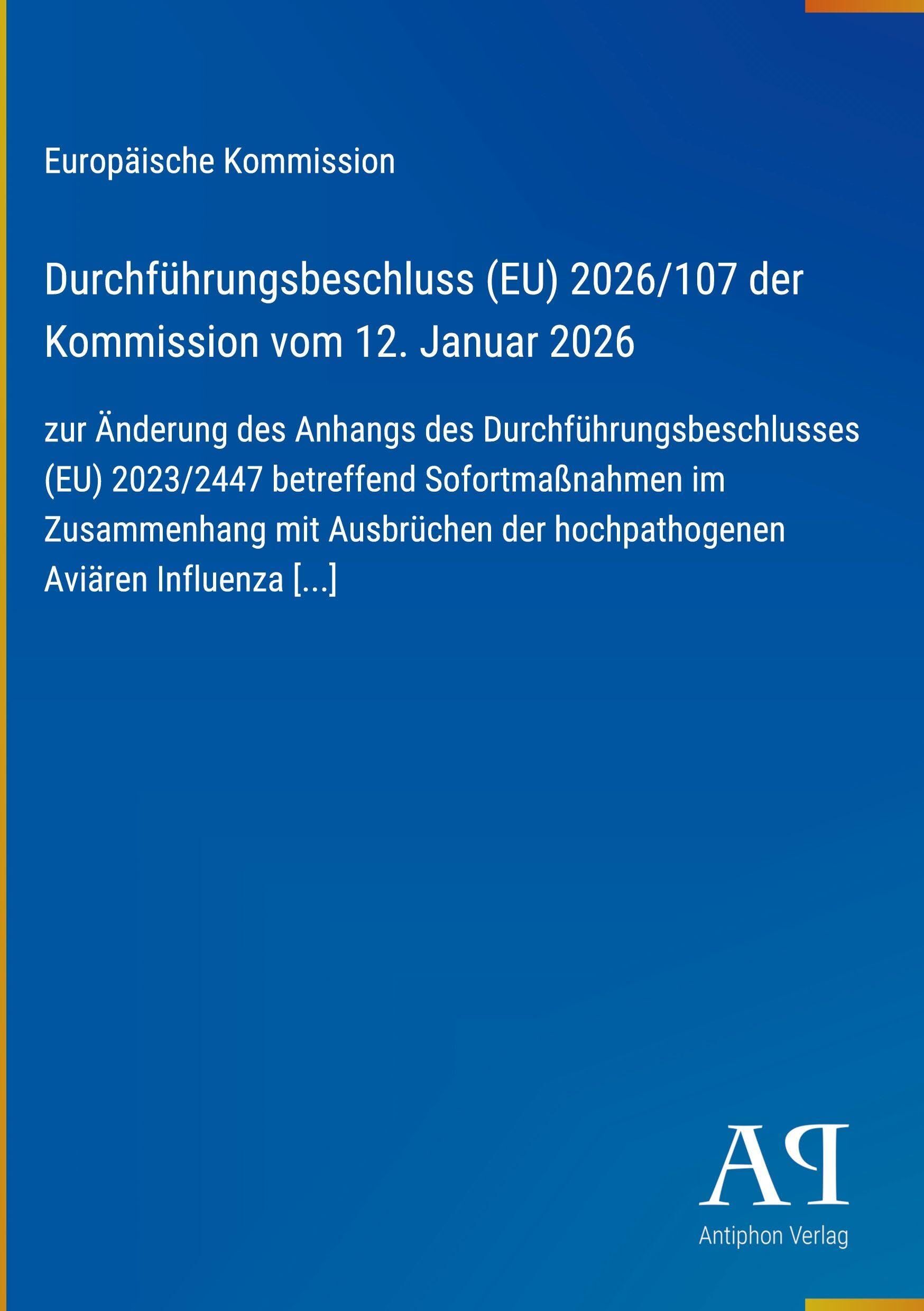 Durchführungsbeschluss (EU) 2026/107 der Kommission vom 12. Januar 2026