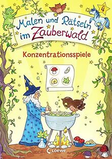 Malen und Rätseln im Zauberwald - Konzentrationsspiele: Lernspiele für die Vorschule ab 4 Jahre