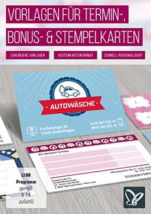 Vorlagen für Termin-, Bonus- und Stempelkarten (Win+Mac)