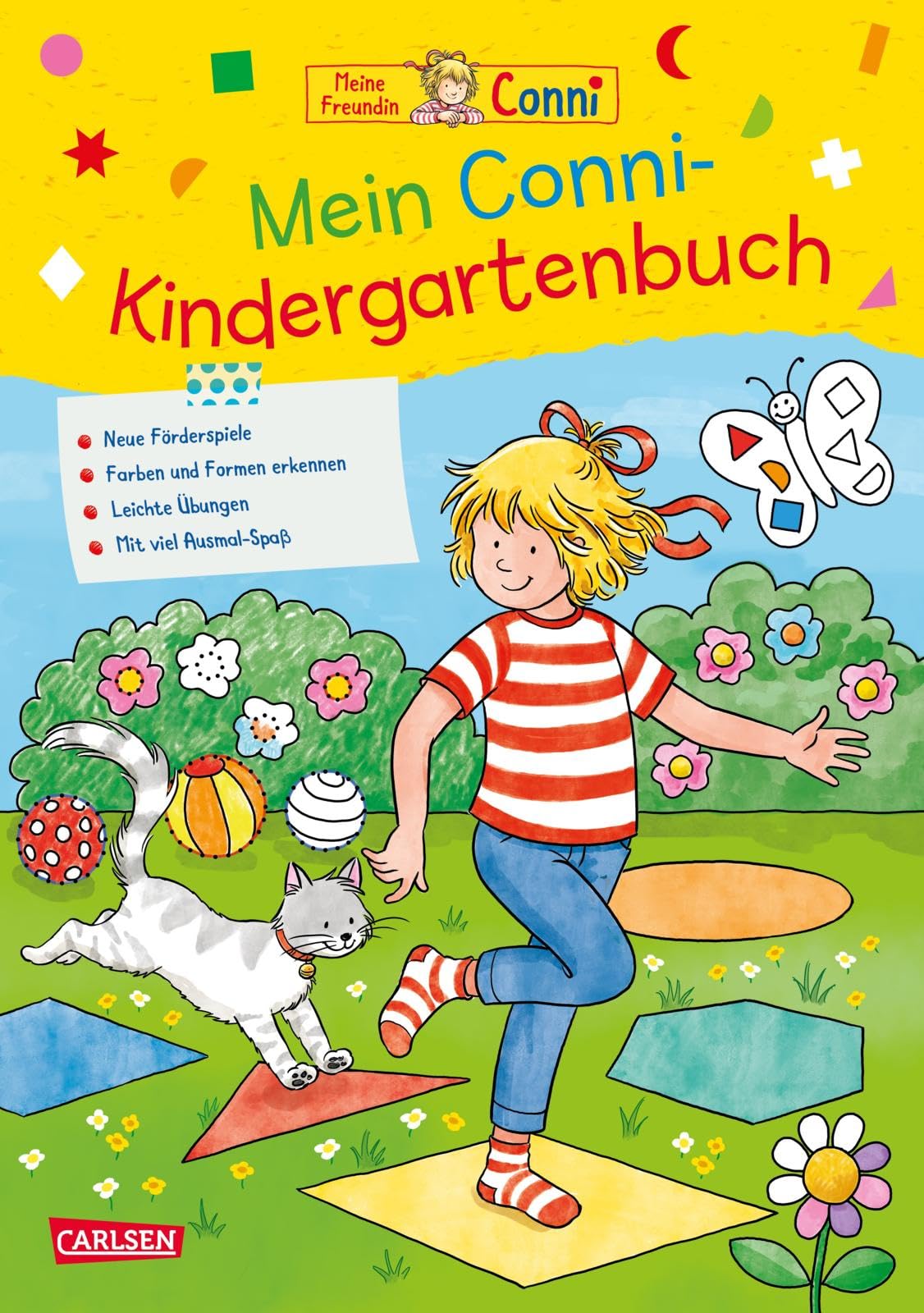 Conni Gelbe Reihe (Beschäftigungsbuch): Mein Conni-Kindergartenbuch: Farben, Formen, Fehler finden | Beschäftigungsbuch mit Suchspielen, Rätseln und Ausmalbildern für Kinder ab 3 Jahren