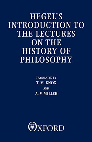 Introduction To The Lectures On The History Of Philosophy