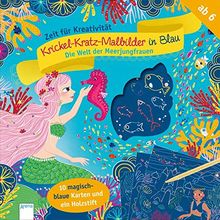 Krickel-Kratz-Malbilder in Blau. Die Welt der Meerjungfrauen: Zeit für Kreativität