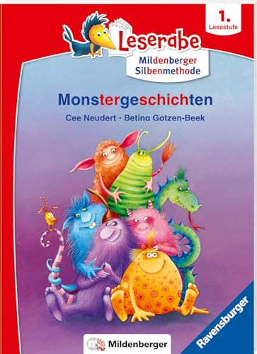 Monstergeschichten - lesen lernen mit dem Leseraben - Erstlesebuch - Kinderbuch ab 6 Jahren mit Silbengeschichten zum Lesenlernen (Leserabe 1 Klasse mit Mildenberger Silbenmethode) - Cee Neudert Kartoniert (TB)