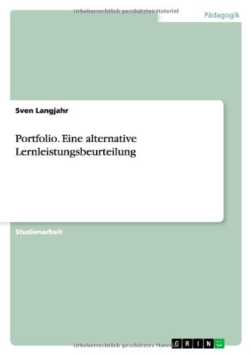 Sven Langjahr Portfolio. Eine Alternative Lernleistungsbeurteilung