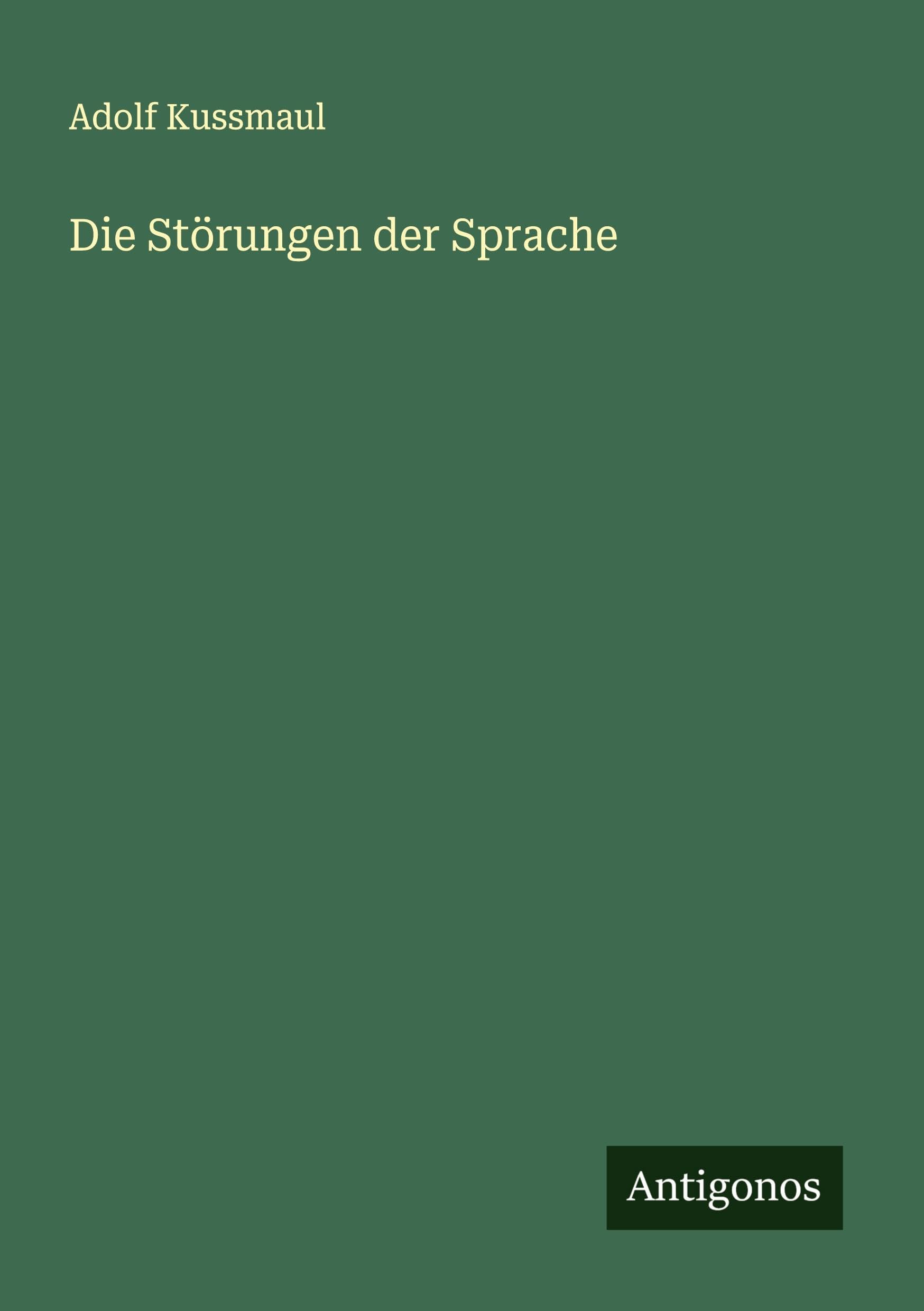Die Störungen der Sprache