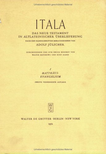 Itala: Matthäus-Evangelium (Matthaeus-Evangelium)