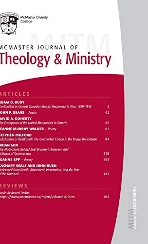 McMaster Journal of Theology and Ministry: Volume 20, 2018-2019