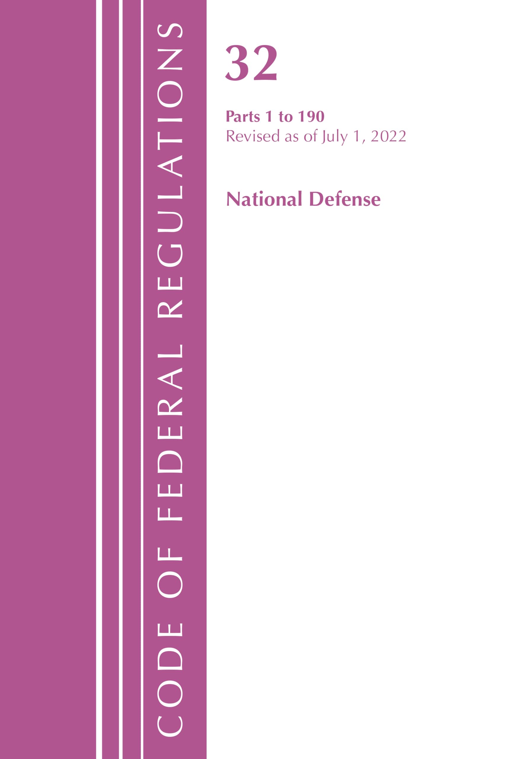 Code of Federal Regulations, Title 32 National Defense 1-190, Revised as of July 1, 2021