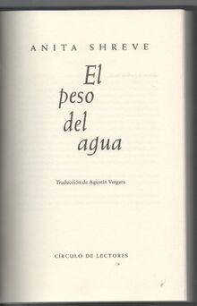 El peso del agua