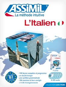 L'italien : niveau atteint B2 du cadre européen des langues : 1 livre et 4 CD audio