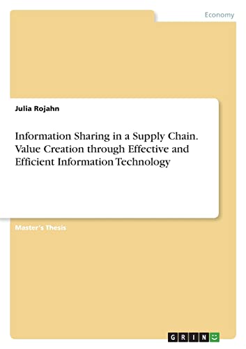 Information Sharing in a Supply Chain. Value Creation through Effective and Efficient Information Technology