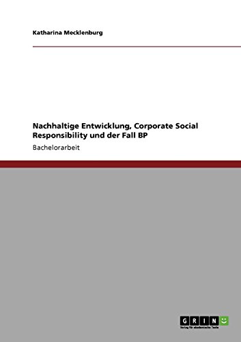 Nachhaltige Entwicklung, Corporate Social Responsibility und der Fall BP