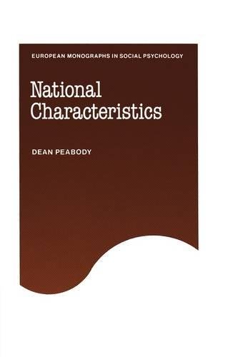 National Characteristics (European Monographs in Social Psychology)
