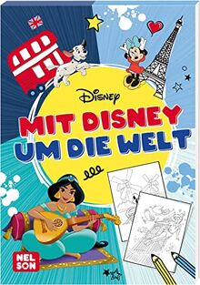 Disney: Mit Disney um die Welt: Mehr als 60 Ausmalmotive | Malblock für Kinder ab 4 Jahren (Disney Klassiker)
