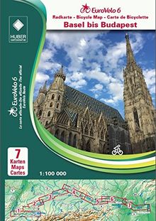 EuroVelo 6 (Basel - Budapest) 1: 100 000: 7 Fahrradkarten in einem Set / Cycle Map Set (7 Maps) 1:100 000