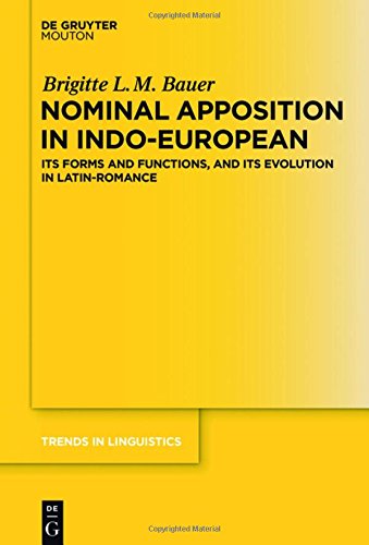 Nominal Apposition in Indo-European: Its Forms and Functions, and its Evolution in Latin-Romance (Trends in Linguistics. Studies and Monographs [TiLSM], Band 303)