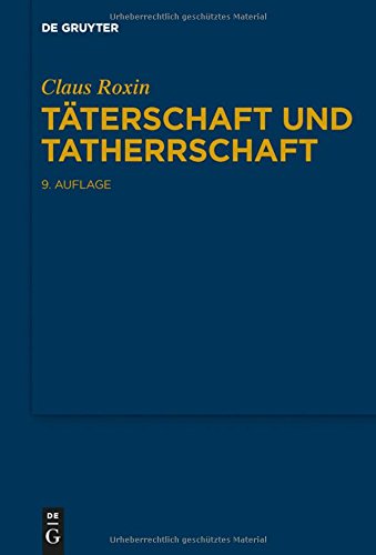 Täterschaft und Tatherrschaft