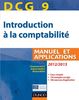 Introduction à la comptabilité, DCG 9 : manuel et applications : 2012-2013