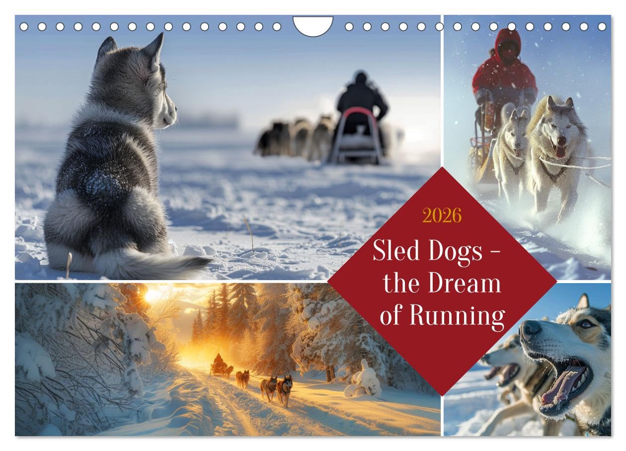 Sled Dogs - the Dream of Running (Wall Calendar 2026 DIN A4 landscape), CALVENDO 12 Month Wall Calendar: A tribute to Siberian Husky and Alaskan Malamute dogs