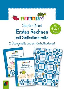 Starter-Paket - Erstes Rechnen mit Selbstkontrolle: 2 Übungshefte und ein Kontrollkartenset (LEVISO)