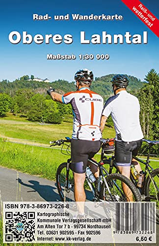 Oberes Lahntal: Rad- und Wanderkarte (reiß- und wetterfest)