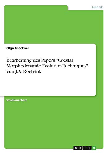 Bearbeitung des Papers Coastal Morphodynamic Evolution Techniques von J.A. Roelvink