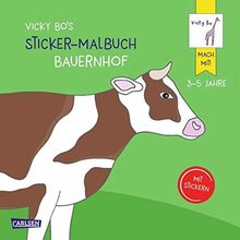 Vicky Bo's Sticker-Malbuch Bauernhof: Erstes Malen, Zeichnen und Kritzeln mit Stickern von Bo, Vicky | Buch | Zustand gut