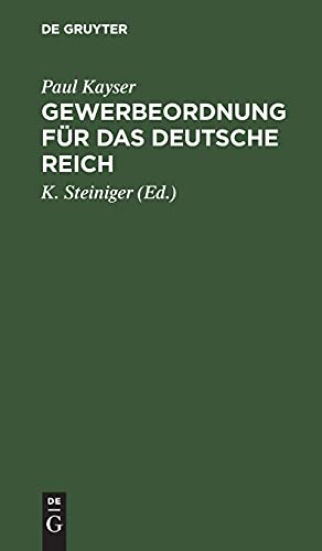 Gewerbeordnung für das Deutsche Reich