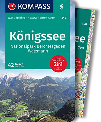 Walter Theil Kompass Wanderführer Königssee, Nationalpark Berchtesgaden, Watzmann, 42 Touren, Mit Extra-Tourenkarte, Gpx-Daten Zum Download