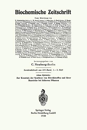 Zur Kenntnis der Synthese von Eiweißstoffen und ihrer Bausteine bei höheren Pflanzen
