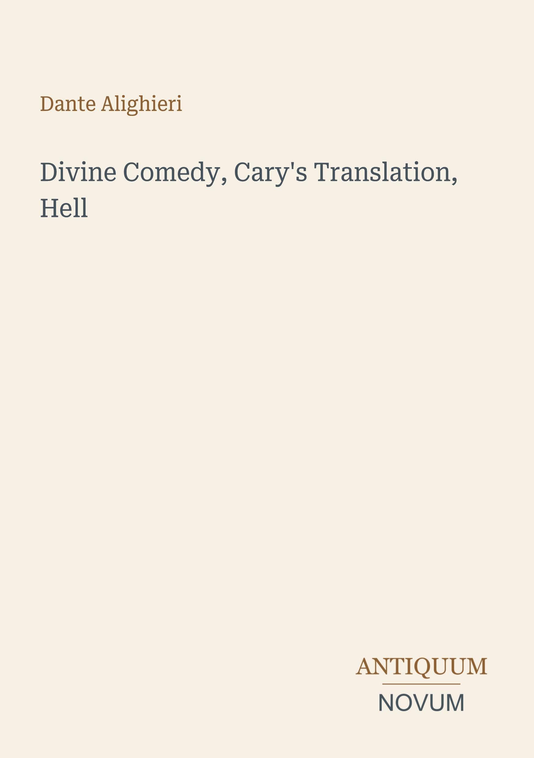 Divine Comedy, Cary's Translation, Hell