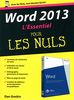 Word 2013 L'Essentiel pour les Nuls